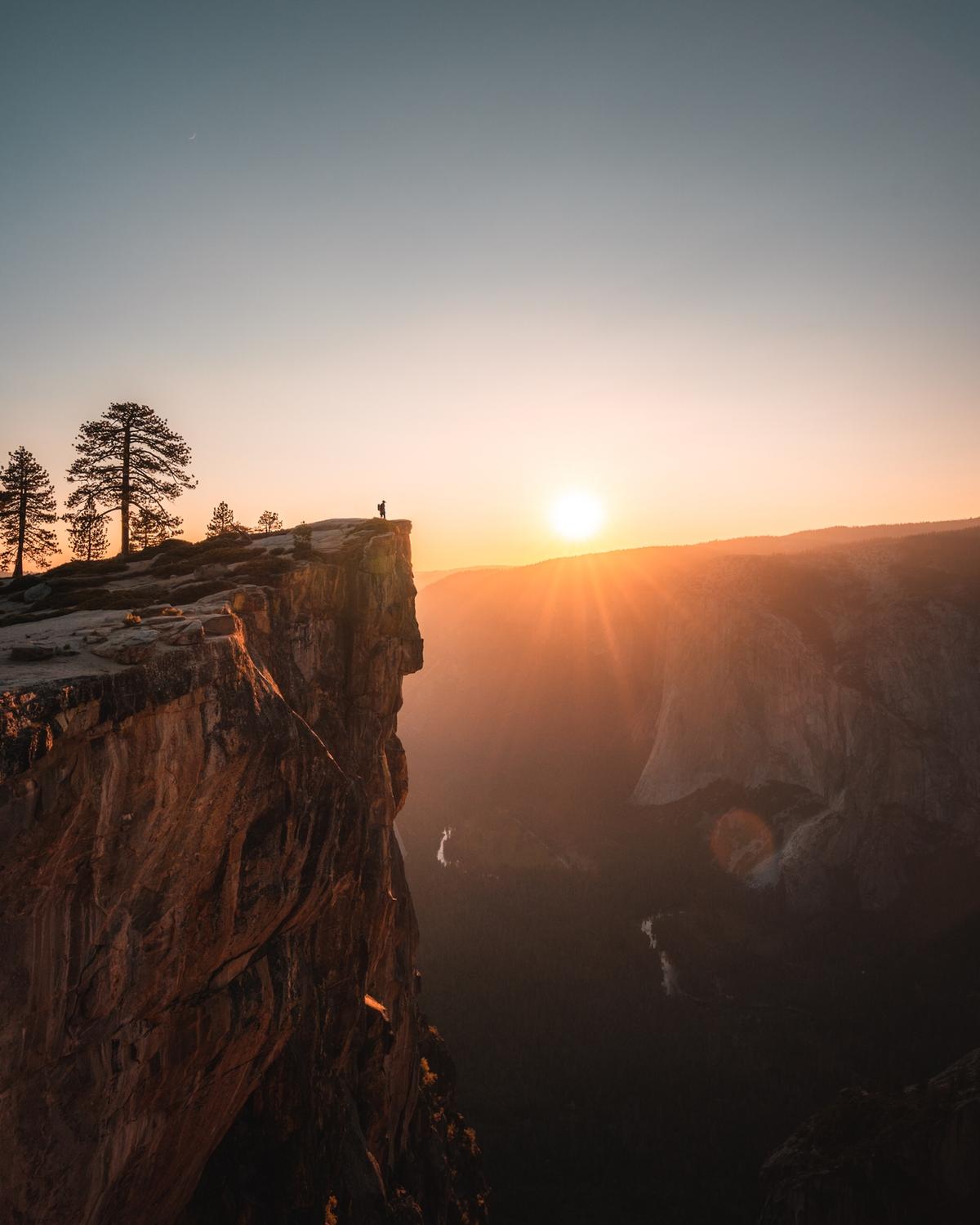 Taft point sunset