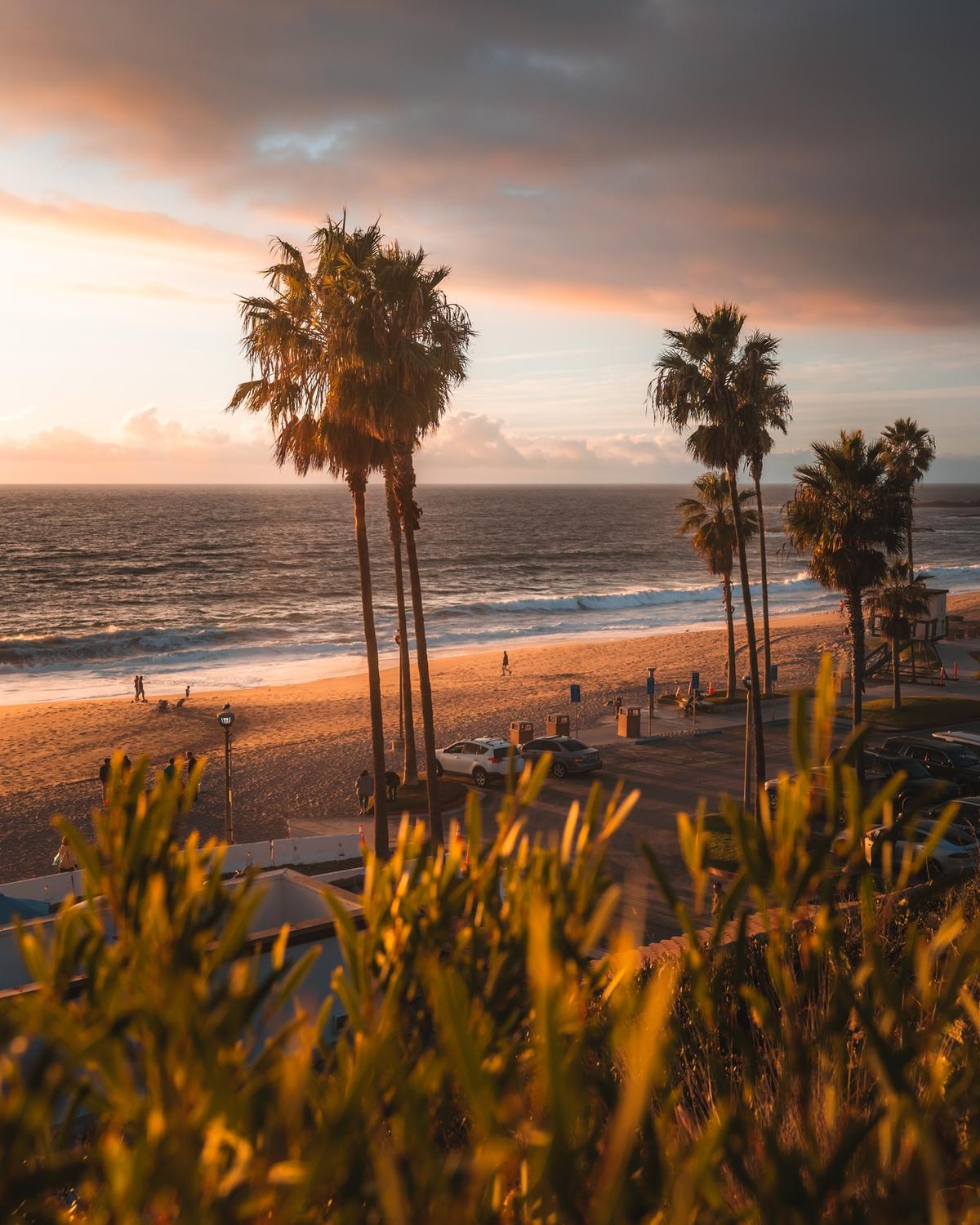 Overlooking the parking lot of Aliso Beach