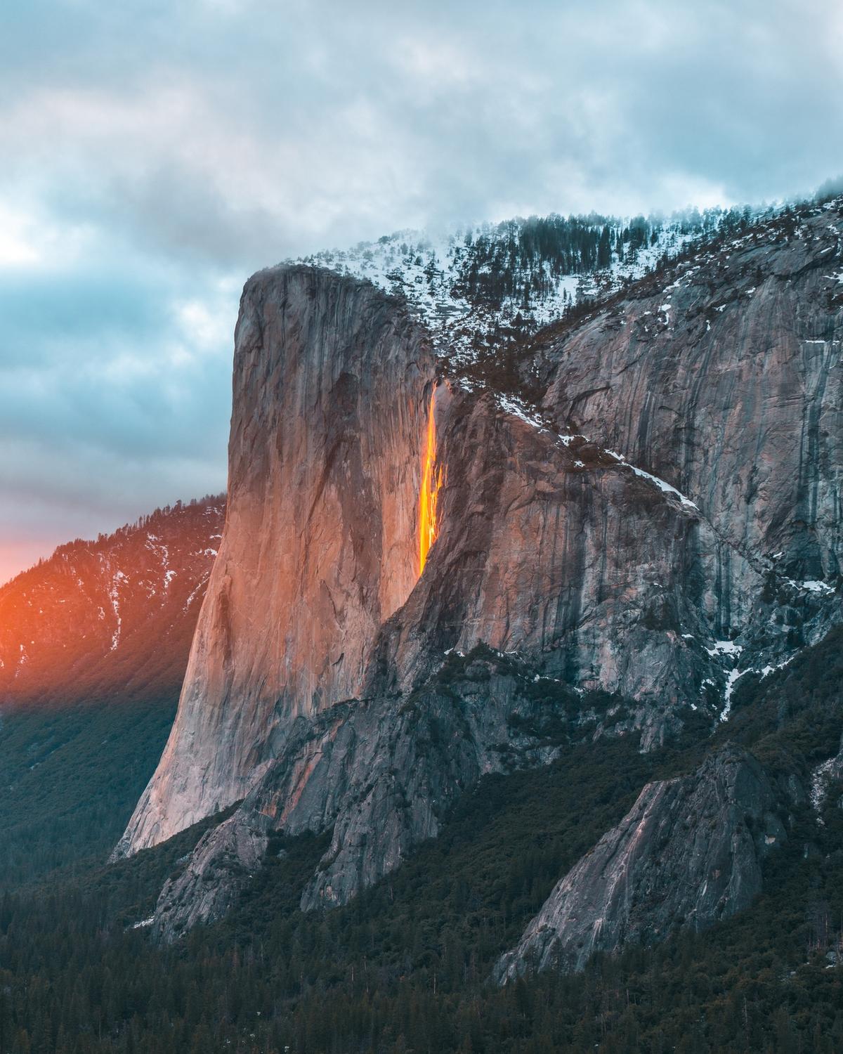 Firefall at blue hour