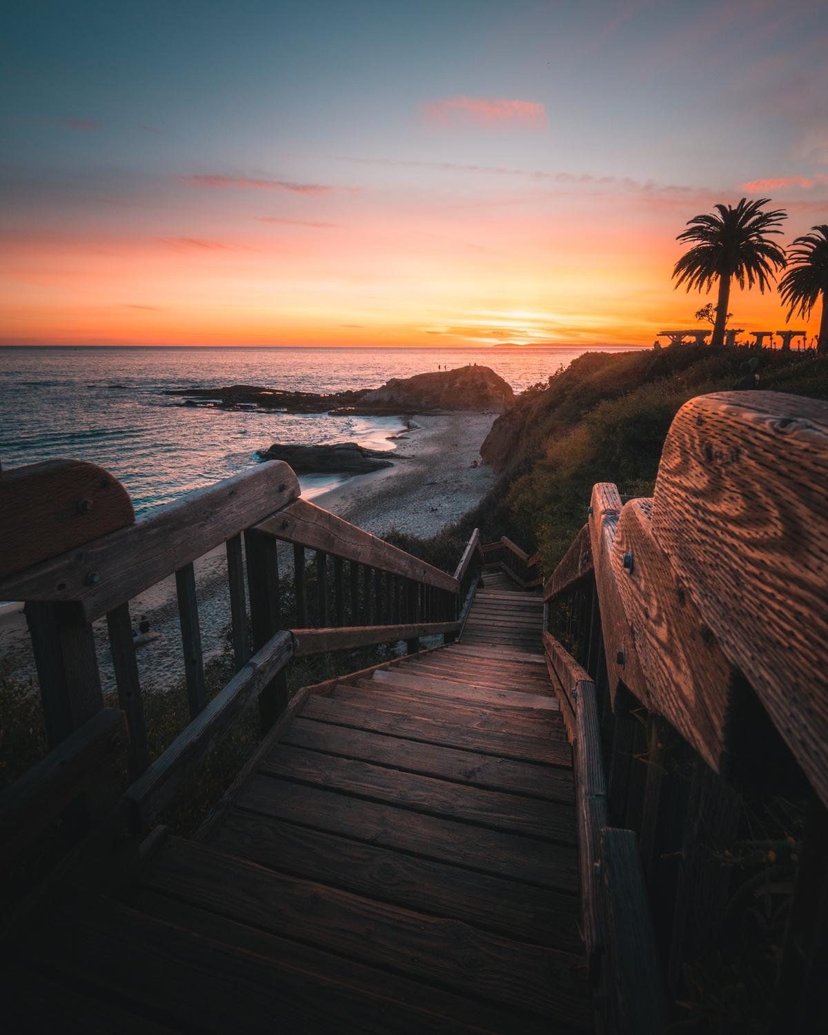 Stairs leading down to the beach